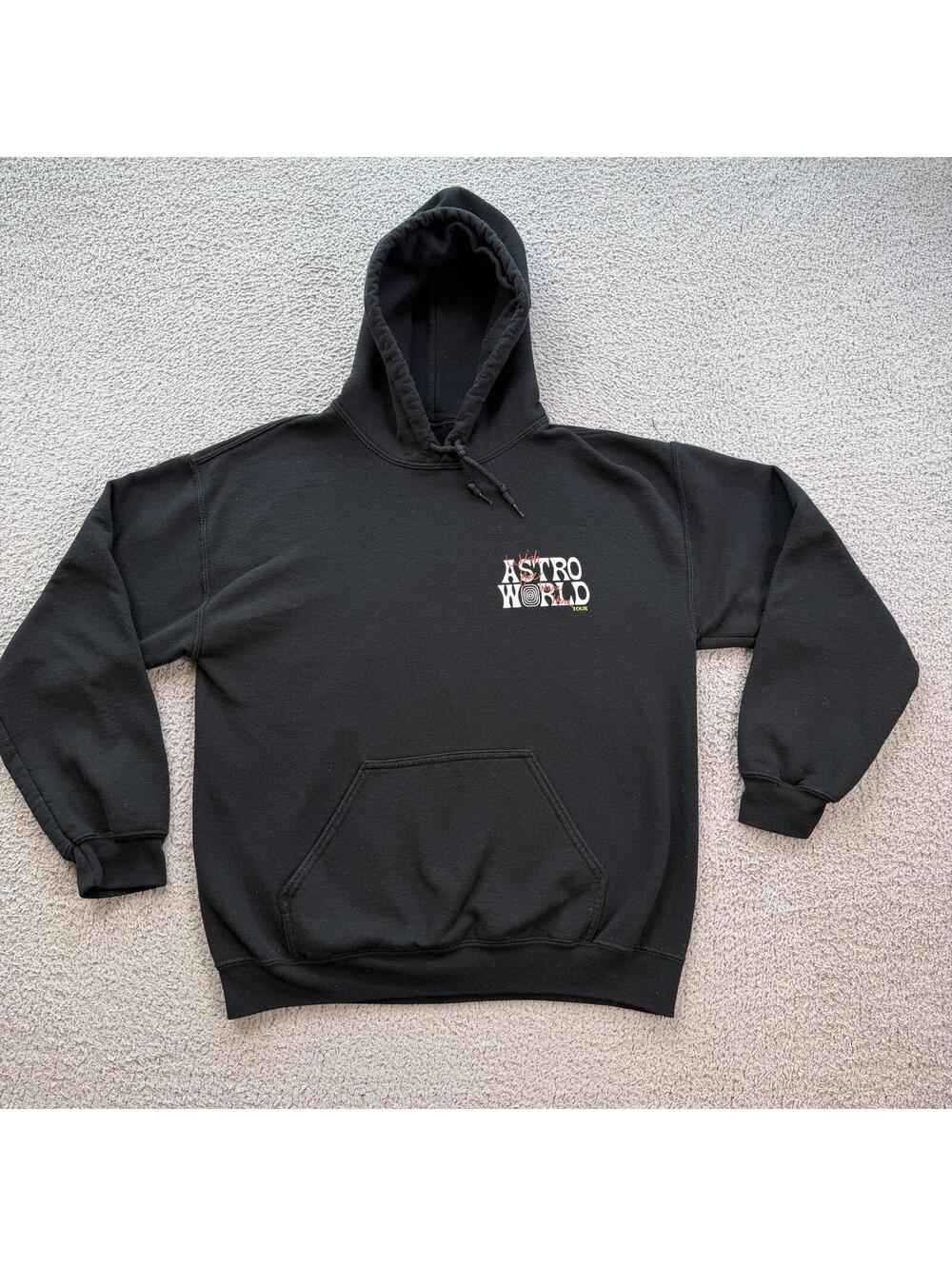 Travis Scott Astroworld Wish You Were Here Tour Hoodie Black Streetwear Small